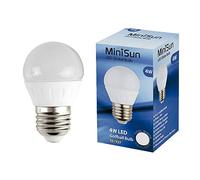 MiniSun | Pack of 10 4w LED ES E27 Golfball Energy Saving Long Life Light Bulbs [6500K Cool White] | Bulbs & Home Improvements Essential