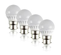 MiniSun | Pack of 4 4w LED BC B22 Golfball Energy Saving Long Life Light Bulbs [2700K Warm White] | Bulbs & Home Improvements Essential