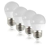 MiniSun | Pack of 4 4w LED ES E27 Golfball Energy Saving Long Life Light Bulbs [2700K Warm White] | Bulbs & Home Improvements Essential