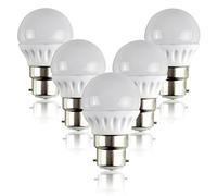 MiniSun | Pack of 5 4w LED BC B22 Golfball Energy Saving Long Life Light Bulbs [2700K Warm White] | Bulbs & Home Improvements Essential