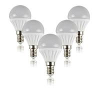 MiniSun | Pack of 5 4w LED SES E14 Golfball Energy Saving Long Life Light Bulbs [6500K Cool White] | Bulbs & Home Improvements Essential