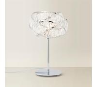 MiniSun | Polished Chrome & Clear Acrylic Jewel Intertwined Rings Design Table Lamp | Table Lamps & Home Improvements Essential