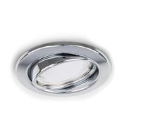 MiniSun | Polished Chrome Tiltable Steel Ceiling Recessed Spotlight Downlight | LED Bulbs, Home Décor & Improvement Essential | Includes Bulb [Warm White]