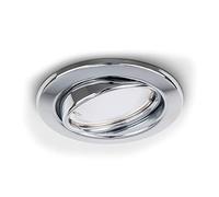 MiniSun | Polished Chrome Tiltable Steel Ceiling Recessed Spotlight Downlights | Recessed Lighting, Home Décor & Improvement Essential | Pack of 6 | Includes Bulb [Warm White]