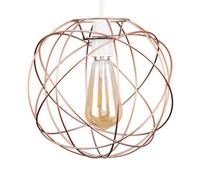 MiniSun | Retro Atom Design Ceiling Pendant Light Shade in Copper | Home Décor, Bedside & Desk Lamp | 25.5cm Shade Width