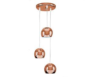 MiniSun | Retro Eyeball 3 Way Droplet Ceiling Pendant Light Fitting in a Copper Finish | Pendant Lights, Home Décor & Improvement Essential