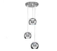 MiniSun | Retro Eyeball 3 Way Droplet Ceiling Pendant Light Fitting in a Silver Chrome Finish | Ceiling Lights & Home Improvements Essential