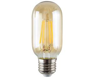 MiniSun | Retro Style 4w LED Filament ES E27 Radio Valve Amber Tubular Bulbs | LED Bulbs, Home Décor & Improvement Essential | Pack of 5 | Includes Bulb [2700K Warm White]