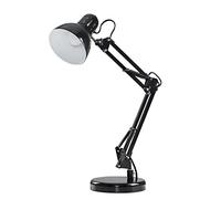 MiniSun | Retro Style Adjustable Black Metal Table Lamp | Table Lamps, Home Décor & Improvement Essential | Includes 4W LED Bulb [3000K Warm White]