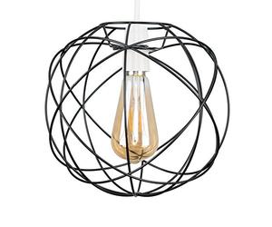 MiniSun | Retro Style Atom Design Matt Black Metal Basket Ceiling Light Shade | Ceiling Lighting, Home Décor & Improvement Essential | 25.5cm Shade Width
