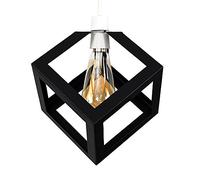 MiniSun | Retro Style Black Metal Puzzle Cube Design Ceiling Light Shade | Pendant Lights, Home Décor & Improvement Essential | 162mm Shade Width