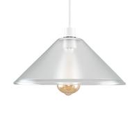 MiniSun | Retro Style Clear Glass Tapered Ceiling Light Shade | Pendant Lights, Home Décor & Improvement Essential | 300mm Shade Width