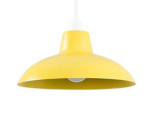 MiniSun | Retro Style Gloss Mustard Metal Ceiling Light Shade | Pendant Lights, Home Décor & Improvement Essential | 28.8cm Shade Width