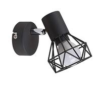 MiniSun | Retro Style Metal Basket Cage Wall Light Fitting in a Pewter Grey Finish | Wall Lamps & Sconces, Home Décor & Improvement Essential | Includes Bulb [2700K Warm White]