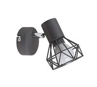 MiniSun | Retro Style Metal Basket Wall Light Fitting in a Pewter Grey Finish | Outdoor Wall Lights, Home Décor & Improvement Essential