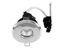 MiniSun | Shower/Soffit Polished Chrome Recessed Ceiling Downlight | Bath Recessed Lighting, Home Décor & Improvement Essential | Includes 5W LED Bulb [3000K Warm White]