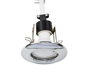 MiniSun | Silver Chrome Plated Recessed Ceiling Spotlight Downlights | Recessed Lighting, Home Décor & Improvement Essential | Pack of 6 | Includes Bulb [3000K Colour Temperature] | Mains Wired