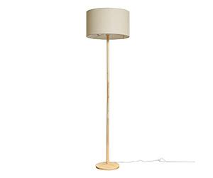 MiniSun | Single Stem Cream Wood Floor Lamp with a Cream Drum Shade | Floor Lamps & Torchieres, Home Décor, Improvement & Lifestyle Essential