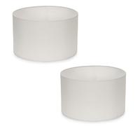 MiniSun | Small Modern White Fabric Drum Light Shades | Lamp Shades, Home Décor & Improvement Essential | Set of 2 | 250cm Shade Width