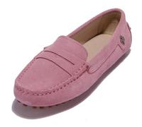 MINITOO Loafers Flat Shoes for Women Slip-on Summer Casual Moccasins with Buckle 9603-A Dark Pink UK 6.5