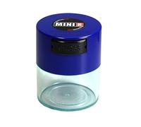 Minivac - 10g to 30 gram Vacuum Sealed Container - Dark Blue Cap & Clear Body