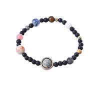 MINIVERSE Planets Jewelry Stretch Stone System BRACELET Bangle Bracelets Formal Earrings for Women Evening Wear (black, One Size)