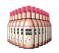 Minivino Rosé Wine | 8% ABV | 12 x 18.7cl PET Bottles | Fruity Californian Rosé | Ready-to-Drink Mini Wine | Portable & Convenient | Ideal for On-the-Go Moments