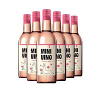 Minivino Rosé Wine | 8% ABV | 6 x 18.7cl PET Bottles | Fruity Californian Rosé | Ready-to-Drink Mini Wine | Portable & Convenient | Ideal for On-the-Go Moments
