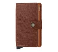 Secrid Miniwallet Saffiano credit card holder RFID leather 6.5 cm brown