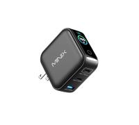 MINIX 100W USB C Charger, 3 Port GaN Charger with Smart Display and Touch Control, Powerful 100W Fast Charging for MacBook pro, iPhone 17/16 Series, Samsung Galaxy, Pixel, laptop, and More