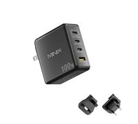 MINIX 100W USB C Ladegerät, 4-Port USB-A/C Foldable Fast PPS Gan Charger (Max 100W/30W/22.5W), Compatible with MacBook Pro/Air, iPad, iPhone 15/16 Pro, Galaxy S24, and More for Home, Traveling