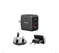 MINIX NEO P1 Mini 33W PPS 2-Port GaN Charger - 1 USB-C, 1 USB-A Port Fast Charger. Compatible with iPhone 8-15 Series, Galaxy S10-S21, Pad and More.
