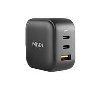MINIX P1 66W Turbo 3-Port GaN Travel Wall Charger USB C Fast Power Adapter | Foldable Plug (2x USB-C, 1x USB-A) Compatible with MacBook Pro Air, iPad Pro, iPhone 17/16/15/13, Galaxy S25 (US/UK/EU Plugs)