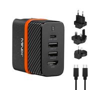 MINIX P4K 65W Dock Charger Adapter for Switch, Laptop, Smartphone, Tablet. 4 in 1 PD Wall Charger with HDMI for TV,1xUSB-C (Max 60W),2xUSB-A 3.1,3.3ft Full-Featured USB-C Cable