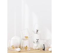 Minizoo Paris Water Glass | Tumbler | Set of 6 | 345cc | Planet Series | Party | Christmas Gifts | Murano Glass Figures for Home Decoration