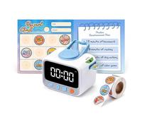 Minizoo Sticker Timer Visual Countdown Timer with 200 Medal Reward Stickers for Kids Rewards, Rechargeable Digital Timer for ADHD Focus, Classroom & Homeschool Tool