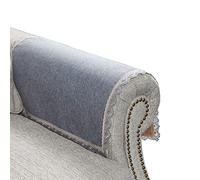 MINJIATEX Couch arm Covers,Non-Slip lace Sofa arm Covers Set of 2 Washable Sofa armrests Covers for Living Room Recliner Chair arm Cover Protectors for Leather Sofa armrest slipcover (MYS-Grey)