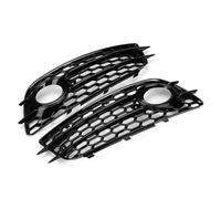 MINJKL Fog Light Grilles Compatible With SLine For A4 B8 S4 2008 2009 2010 2011 2012 Car Front Fog Light Grille Cover Honeycomb Fog Lamp Grill 8K0807681C(Black)