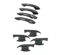 MINJKL Handle Shell Compatible with MG for EV 2022 2023 2024 EH32 for Mulan Carbon Fiber Black Car Door Handle Cover Trim Sticker Styling Auto Accessories(Carbon Fiber,Combination)