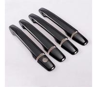 MINJKL Handle Shell Compatible with Mitsubishi for Outlander for ASX 2008-2020 Glossy Black Carbon Fiber Door Handle Cover Sticker Styling Accessories Overlays