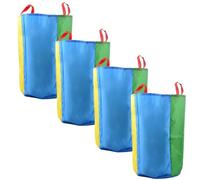 Minjuna 4 Pcs Potato Sack Race Bags, Colorful Jumping Bags, Sports Day Kit for Adults Children, 3 Sizes Jumping Race Bags, Outdoor Lawn Games for Family Activities Party Backyard Picnic Birthday (L)