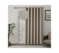 (Mink, 66"x84" Single Panel) Imperial Rooms Premium Linen Curtains | Readymade Sound & Light Blocking Drapes 260GSM | Machine Washable & Anti Allergic