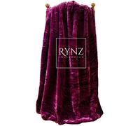 Mink Faux Fur Throw 8 Colours, Large & Xtra Large 2-3 Seater Sofa/Bed Blanket (Extra Large (200x240cm), Purple)