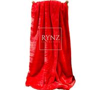 Mink Faux Fur Throw 8 Colours, Large & Xtra Large 2-3 Seater Sofa/Bed Blanket (Large (150x200cm), Red)