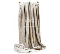 Mink Faux Fur Throw 8 Colours, Large & Xtra Large 2-3 Seater Sofa/Bed Blanket (Large (150x200cm), Silver)