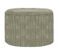 (Mink) Footstool Cord Beanbag Oval Pouffe Filled Ottoman