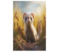Mink Jigsaw Puzzles 1000 Pieces for Adults Wooden Jigsaw Puzzles for Teenagers Educational Games Unique Gift for Birthday Christmas （78×53cm）
