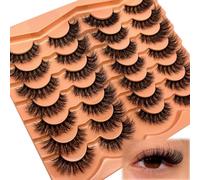 Mink Lashes Fluffy 20mm 25 mm Big Long EyeLashes D Curl 3D Dramatic Thick 8D Volume Faux Mink Eyelashes Full Strip False Super Soft Lahses Pack