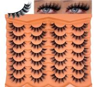 Mink Lashes Fluffy 20mm 25 mm Big Long EyeLashes D Curl 3D Dramatic Thick 8D Volume Faux Mink Eyelashes Full Strip False Super Soft Lahses Pack
