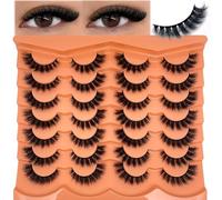 Mink Lashes Fluffy 20mm 25 mm Big Long EyeLashes D Curl 3D Dramatic Thick 8D Volume Faux Mink Eyelashes Full Strip False Super Soft Lahses Pack